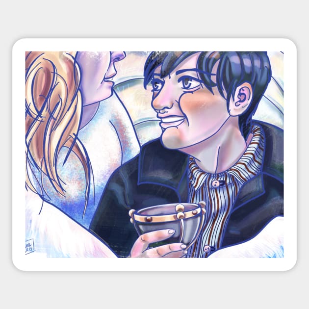 The White Queen's Drink Sticker by vo_yuva